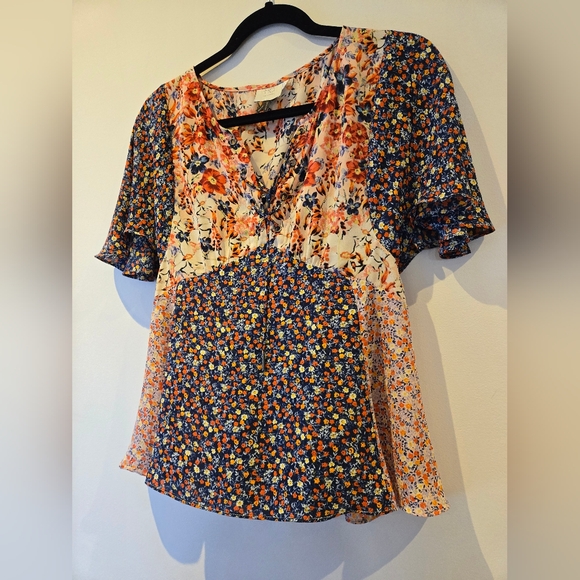 HD in Paris Palo Alto Lace up Flutter Sleeve Top Size 0 - Picture 5 of 11